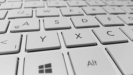 toetsenbord, computer, toetsen, wit, periphaerie, chiclet toetsenbord, invoerapparaat