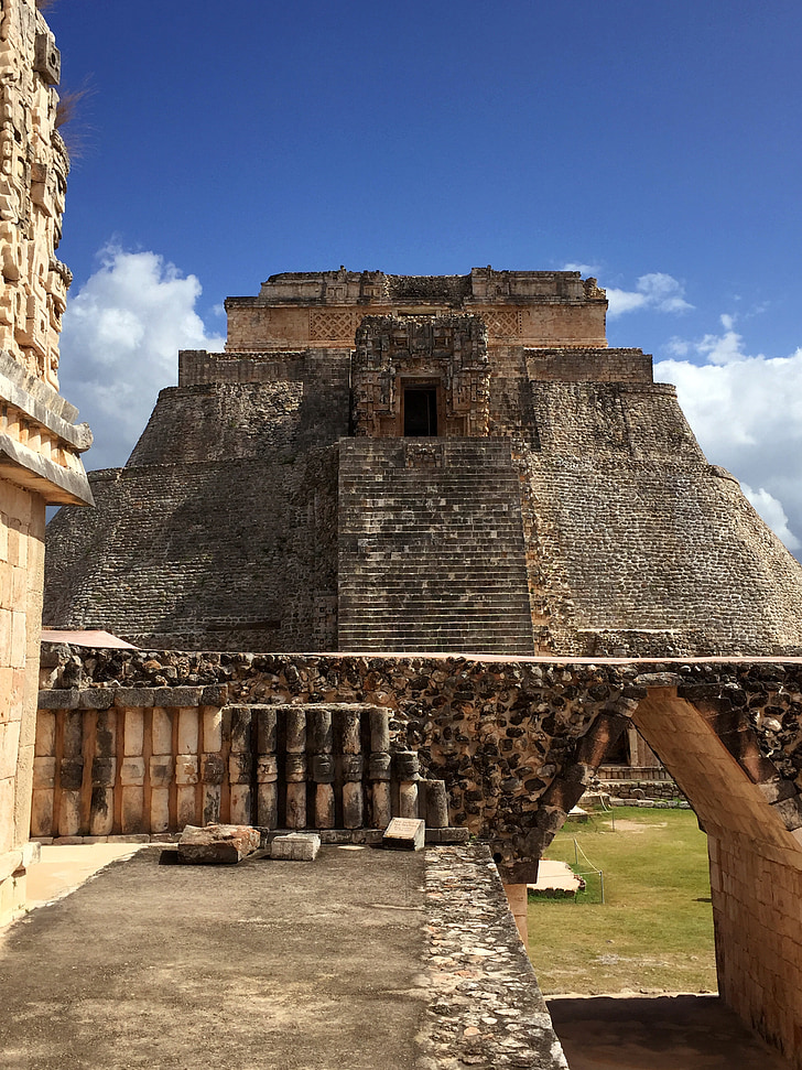 Maya, pyramide, uxmal, Mexico, arkitektur, Yucatan, kultur