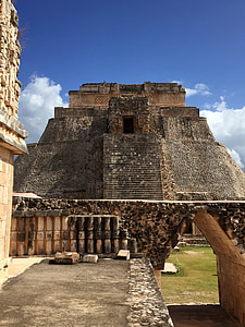 Maya, piramis, Uxmal, Mexikó, építészet, Yucatan, kultúra