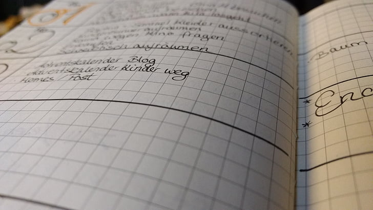 notebook, calendar, organizer, ball journal