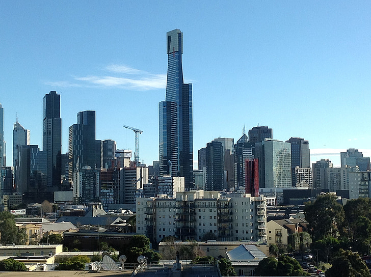 Melbourne-ben, Eureka, nappali, város, városi, Ausztrália