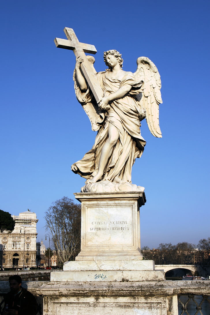 Italija, Rim, Anđeoska tvrđava, kip, anđeo