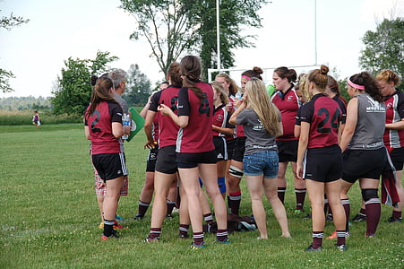 Rugby, Sherbrooke, tytöt, urheilu, joukkue, koulutus, ihmiset