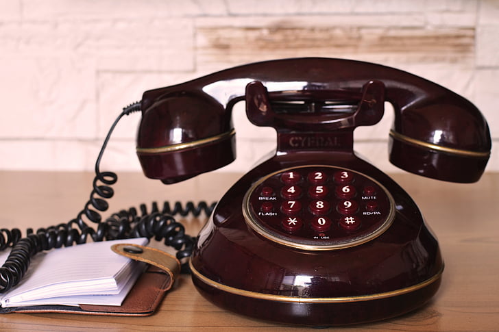kommunikation, dialer, telefon, Vintage