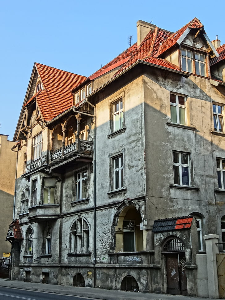 Bydgoszcz, hus, byggnad, Polen, historiska, arkitektur, fasad