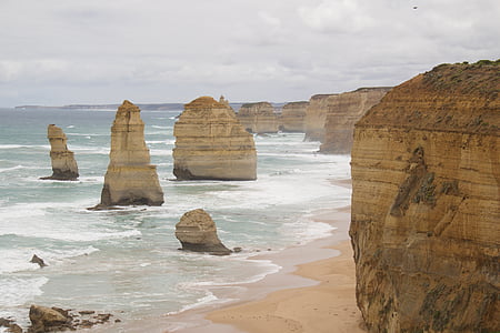 Australië, apostelen, Oceaan, landschap, reizen, zee, natuur