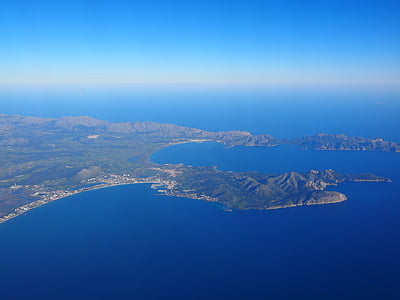 Mallorca, a pollenca-öböl, a alcudia-öböl, eltelt, tengerpart, Pollença, Alcudia