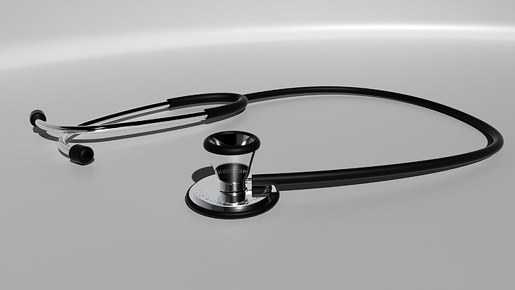 stethoscope, medical instrument, health, care, doctor, diagnosis, treatment