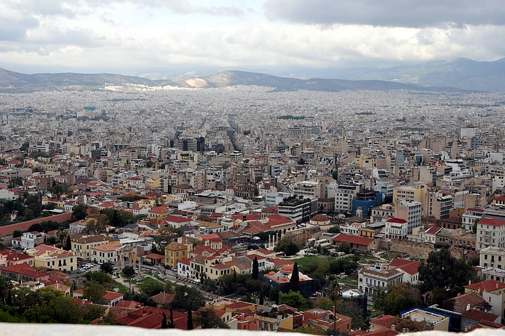 Atena, Akropola, Grčka, arhitektura, ruševine, drevna povijest, Gradski pejzaž