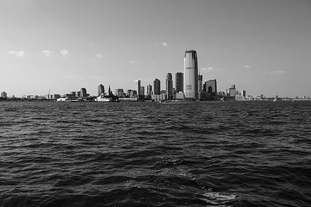 sort og hvid, New york, landskab, New york city, City, Manhattan, arkitektur