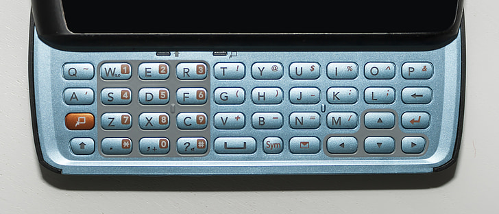telefon, QWERTY, tastatura, alfabetul, scris, textul, smartphone
