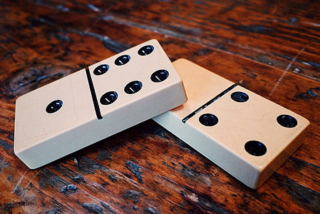 fichas de dominó, juego, dominó, estrategia