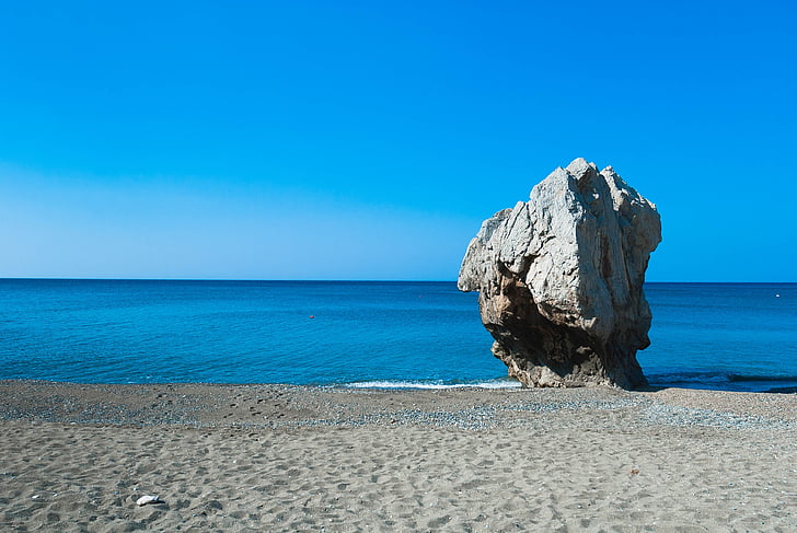 Crete, preveli, laut, warna, air, alam, pemandangan