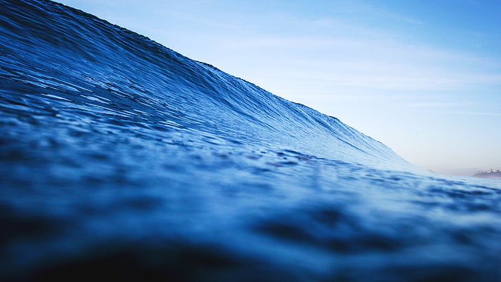 océan, vague, en journée, mer, vagues, eau, bleu