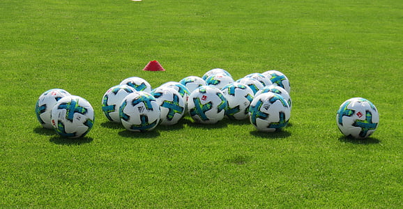sport, leisure, football, ball, rush, grass, training