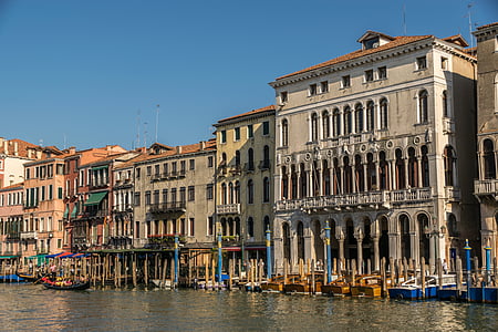 Βενετία, το Canal grande, κανάλι, Βενέτσια, Ιταλία, πλωτές μεταφορές, κτίριο