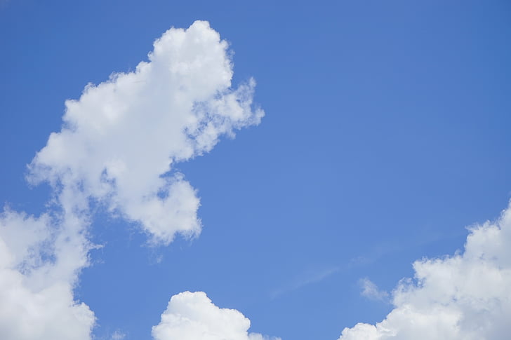 núvols, formació de núvols, cel, blanc, blau, Cumulus, forma núvols