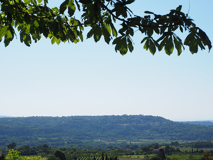 Provence, pohled, aplikace Outlook, krajina, Příroda, Hora, Hill