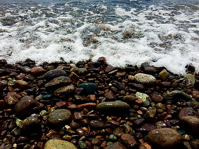 rocks, water, maine, beach, sea, nature, rock - Object