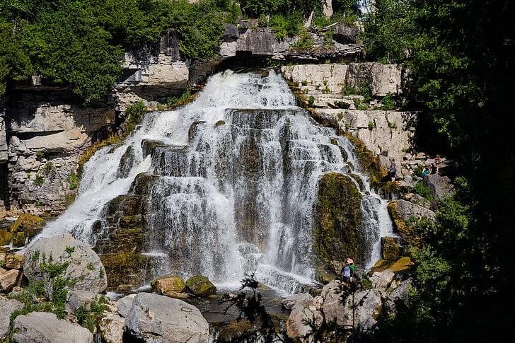 air terjun, Kolam, alam, air, pemandangan