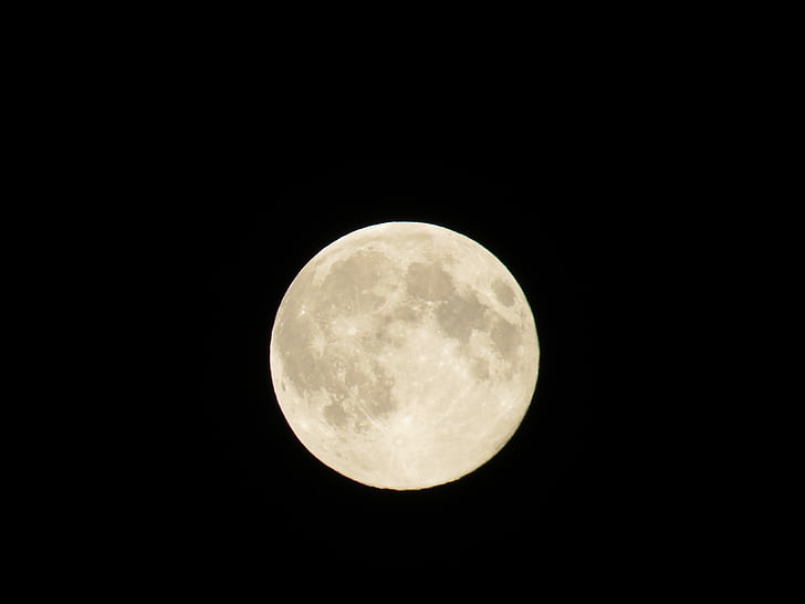 moon, close, night, leutchten, beautiful, no people, nature