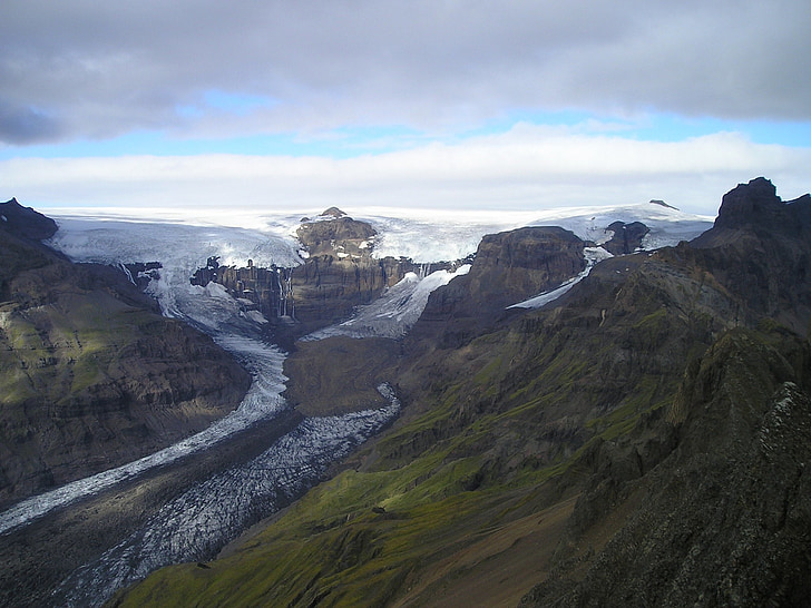 glaciär, Ice, inlandsisen, istäcket, Island