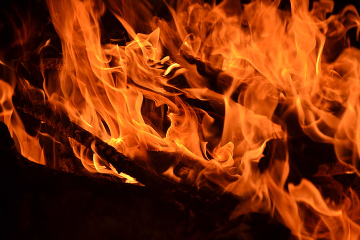 flame, fire, embers, flame log fire, campfire, hot, wood