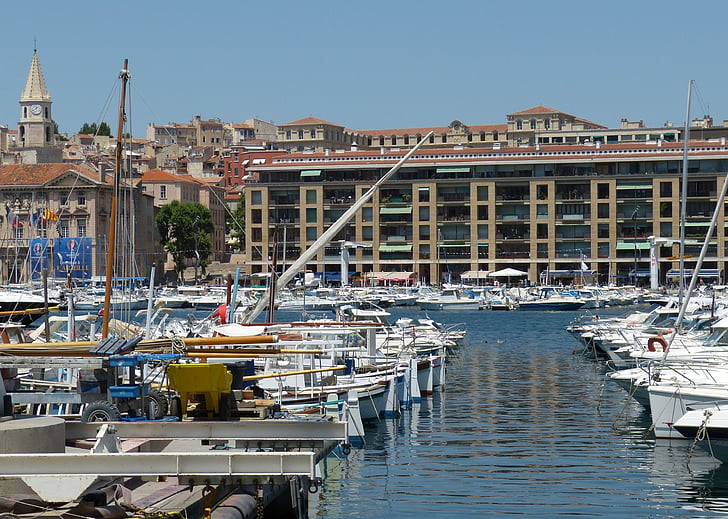 Marseille, France, méditerranéenne, ville, sud de la france, promenade, port