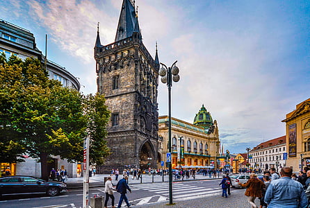 Praha, tsjekkisk, republikk, tårnet, byen, turisme, gamle