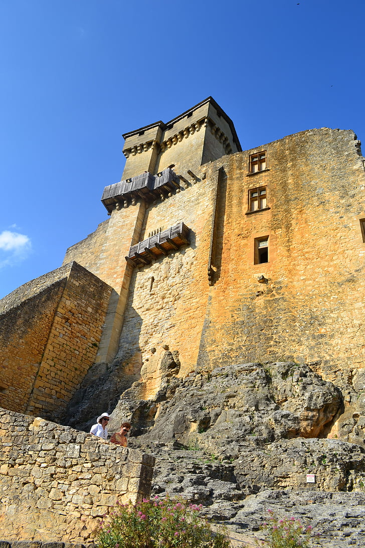 slottet, middelalderslott, steinmur, Château de castelnaud, castelnaud kapell, middelalderen, Dordogne