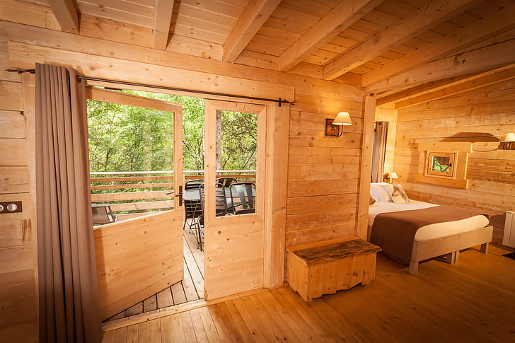 cabin trong rừng, Carcassonne, Thiên nhiên, không bình thường