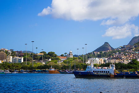 Brésil, mar de Beira, océan, paysage, Baia de guanabara, Ride, montagne