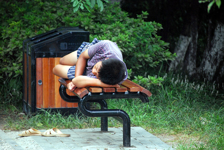 rest, nap, sleep, resting, relax, man, bench
