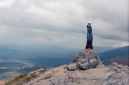 munte, Scoţia, headstand, Yoga, turism, în aer liber, Highlands