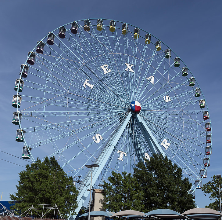 grande roue, palpitante, amusement, divertissement, State fair, au Texas, Parc de foire