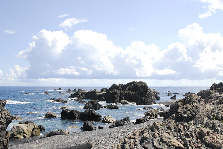Cape muroto, Kochi prefektúra muroto cape, Nyáron strand