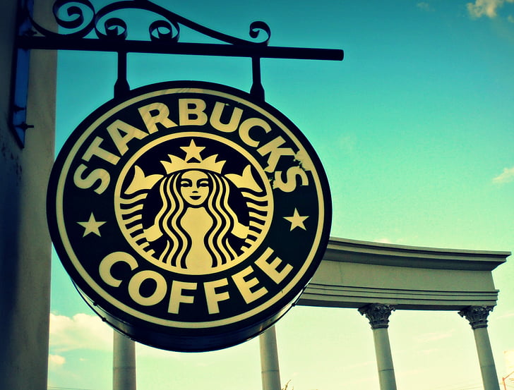 starbucks, coffee, abstract, logo, sign