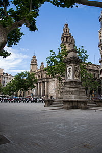 monument, places of interest, barcelona, space, spain, catalonia, city