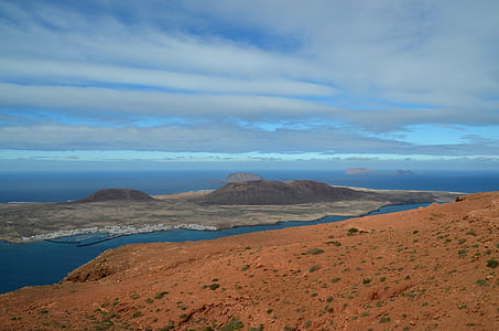 Insel, Meer, Küste, Dünen, Rock, Lanzarote, Natur