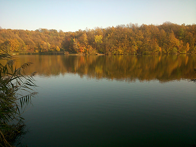 jezero, Deseda, voda, Příroda, podzim, vodní reflextion, řeka