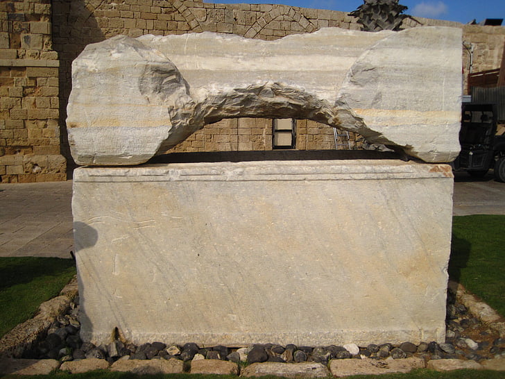 sarkofagen, Israel, graven, gamle, stein, arkeologi