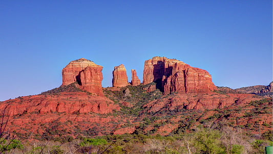 セドナ, アリゾナ州, 赤い岩, アメリカ, 自然, 砂漠, ユタ州