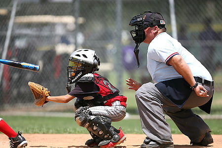 baseball, player, catcher, umpire, game, competition, bat