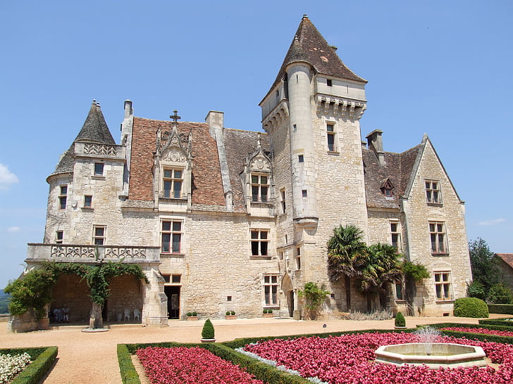 Castillo, Chateau, Francia, Castillo de milandes, antigua fortaleza