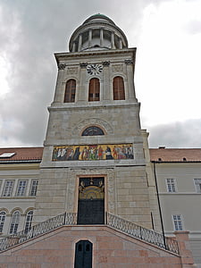 Pannonhalma, Abbaye, clocher de l’église, Basilique, iconographie