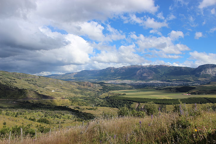 Chile, Coyhaique, mirador, peisaj, natura, câmp, iarba