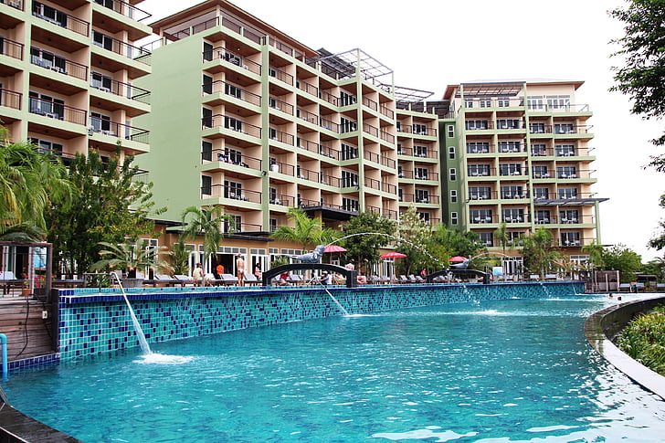 Resort, plavanje, plavalni bazen, Hoteli