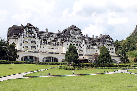 Quitandinha palác, Hotel, Hotel quitandinha, palác, Petrópolis, císařské město, Brazílie