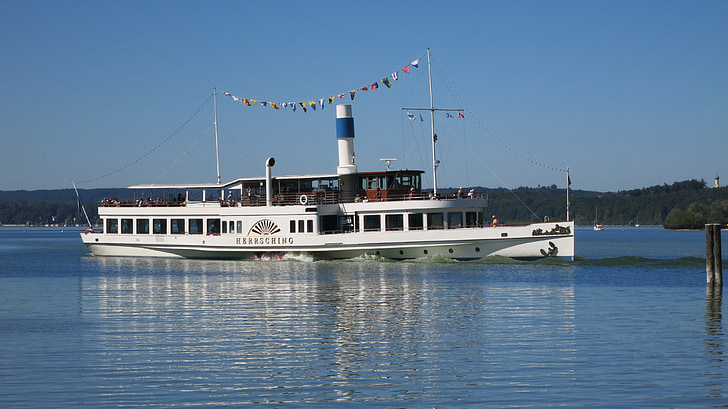 paddle steamer, ship, ammersee