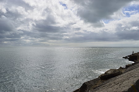 biển bạc, có mây, Mar del plata, Bình tĩnh, ngư dân, Soledad, yên bình